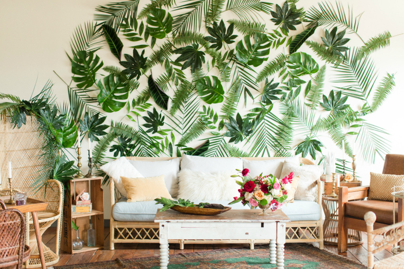 Eva Blue Rattan Couch Fort Worth Event Rentals Sugar Creek