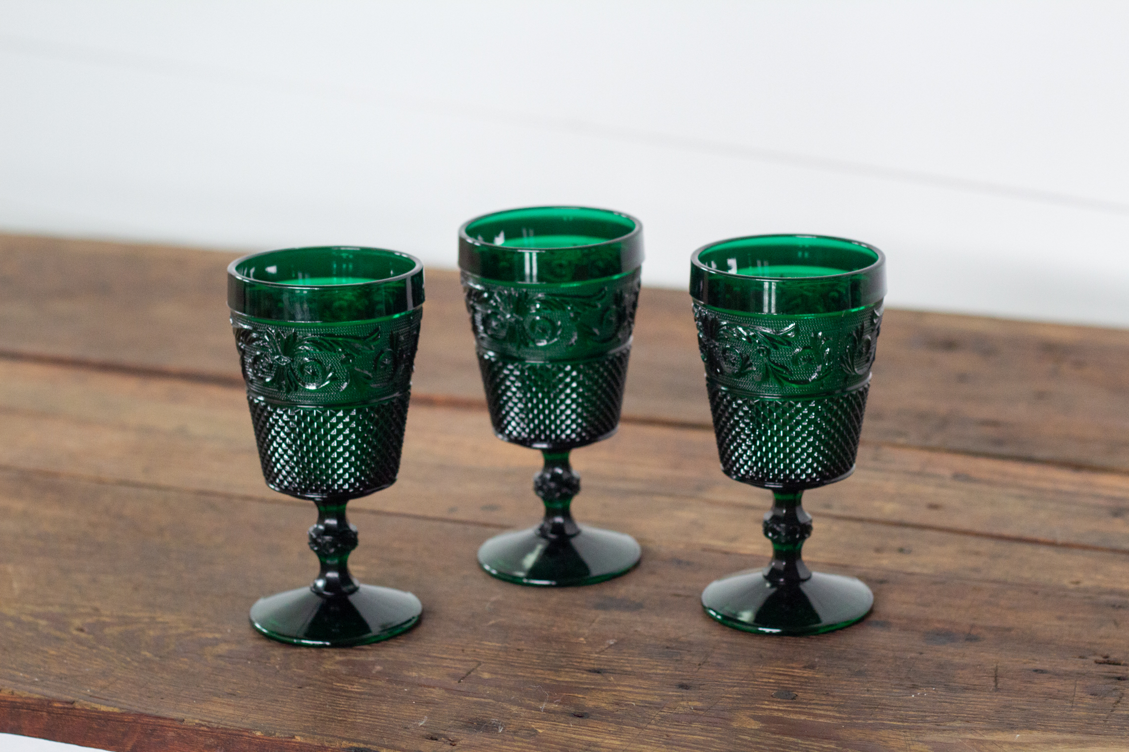 dark green goblets