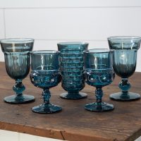dusty blue goblets
