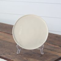 ivory stoneware dinner plate