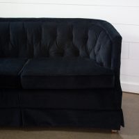 Iris Black Velvet Sofa