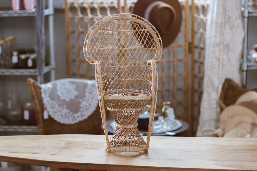 Mini Wicker Peacock Chair - The TAYLOR'd Home