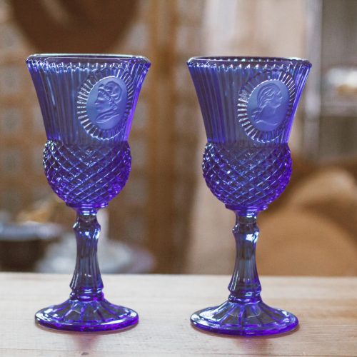 Royal Blue Wine Goblets