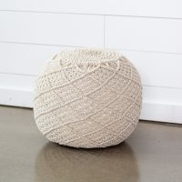 knit pouf