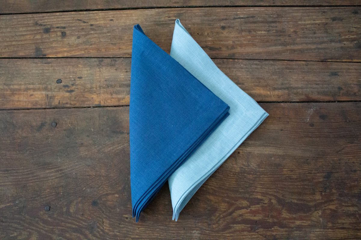 Light Blue Napkins Sugar Creek Event Rentals