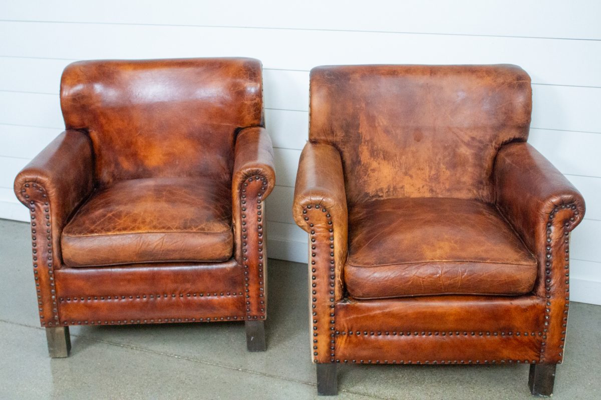 Griffin Leather Chairs Sugar Creek Event Rentals